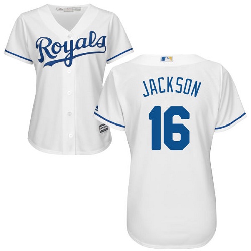 Royals #16 Bo Jackson White Home Women's Stitched MLB Jersey - Click Image to Close